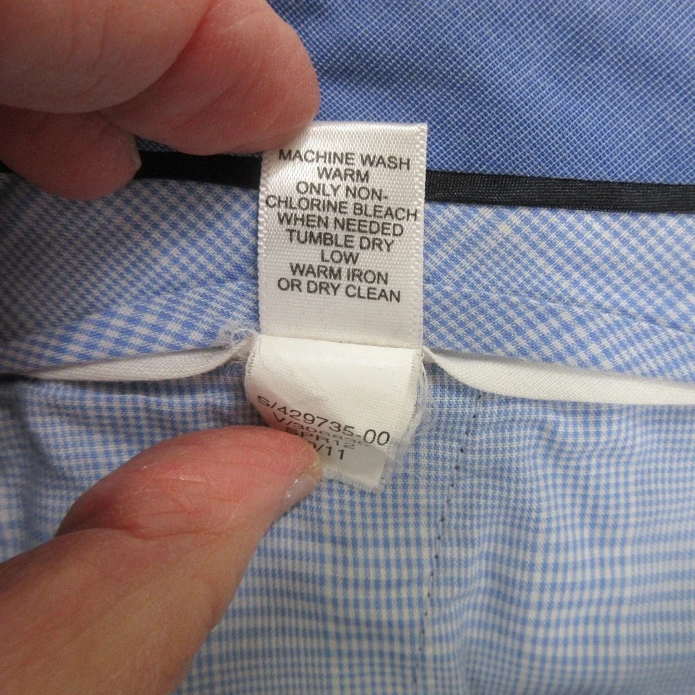 Banana Republic Men's Dress Pants 34x29 Classic Fit Gray Striped Cotton